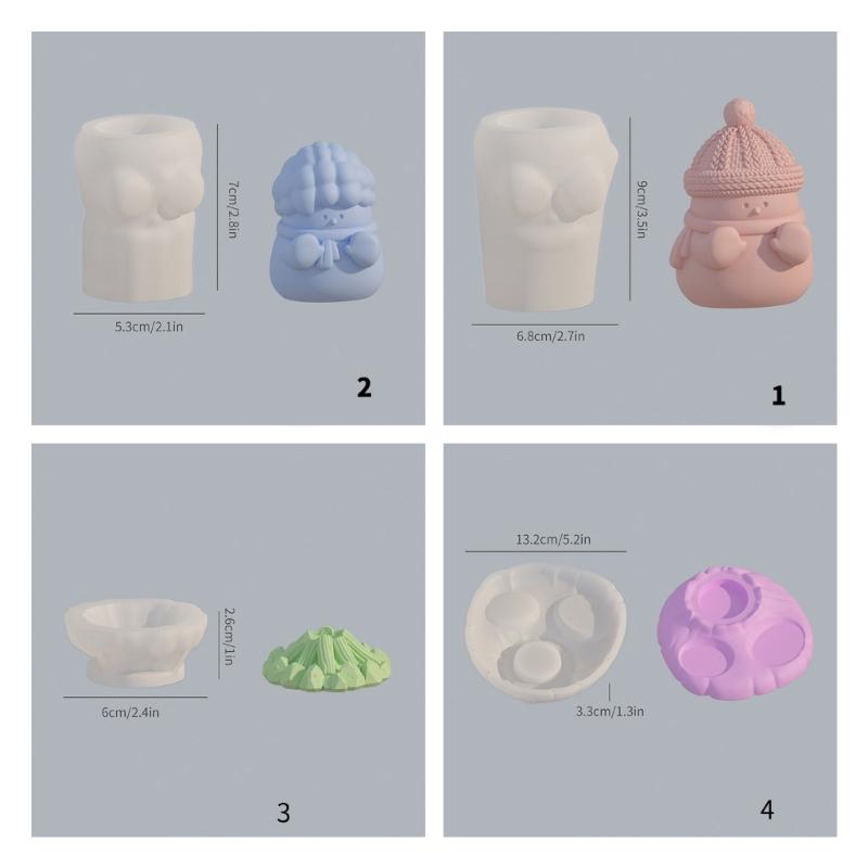 Reusable Mould Figurine Molds Silicone Ornaments Moulds for Various Occasions