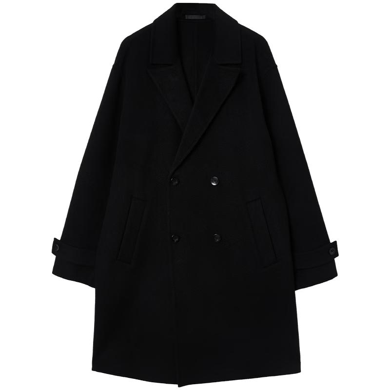 Мужское двубортное шерстяное пальто Jack & Jones L