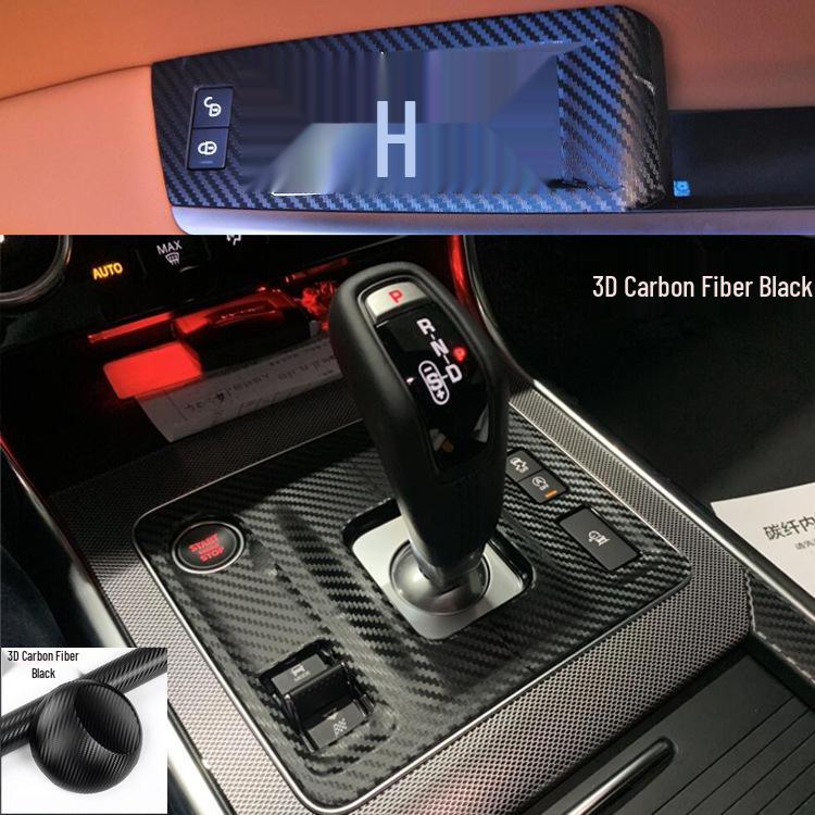 Fits 20 Jaguar XEL models: Carbon Fiber Console Gear Stickers for Color Change