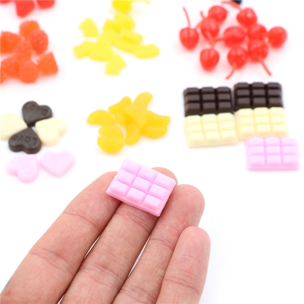New Simulation Food Fake Cherries Chocolate Cookie Stick Resin Miniature Art Flatback Cabochon DIY Decorative Craft Scrapbooking