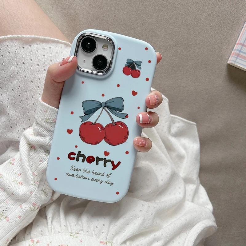 Cute Cherry Bow Case for OPPO Reno 13F 12F 11F 5G 7 4G 5 6 Lite 8 A78 A98 A58 5G A38 A18 A17 A16 A15 A57 A77 A5 A9 2020 Cover