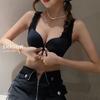 Reggiseni da Donna alla Moda con Spalline Incrociate sulla Schiena Push-Up Senza Schiena Reggiseni Femminili Lingerie con Chiusura Frontale