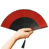 Traditional Chinese Silk Fan Elegant and Simple Wood Foldable Fan Delicate Fan