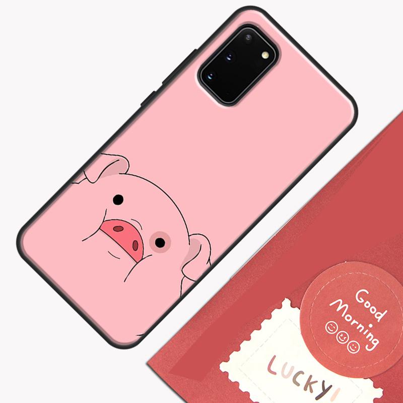 Cartoon Pig Phone Case For Samsung Galaxy S25 S26 Ultra S20 S21 S22 S23 S24 Plus S9 S10 S25 FE Cover Shell