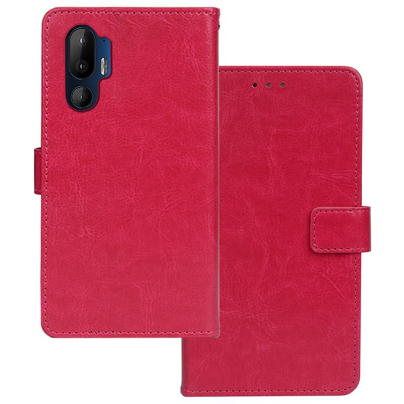 

For HTC U24 Pro 5G Case Crazy Horse Texture Phone Leather Cover Rose