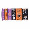 Pumpkin Halloween Decorative Ribbon Bat Spider Web Halloween Packaging Gift Box Ribbon Handmade Skeleton DIY Ribbon Strips