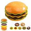 Zestaw talerzy do hamburgerów do układania w stosy Burger 6 warstw Mini talerz obiadowy Wysoka wartość Talerz na kości Zabawne pojemniki na sosy Dekoracja stołu