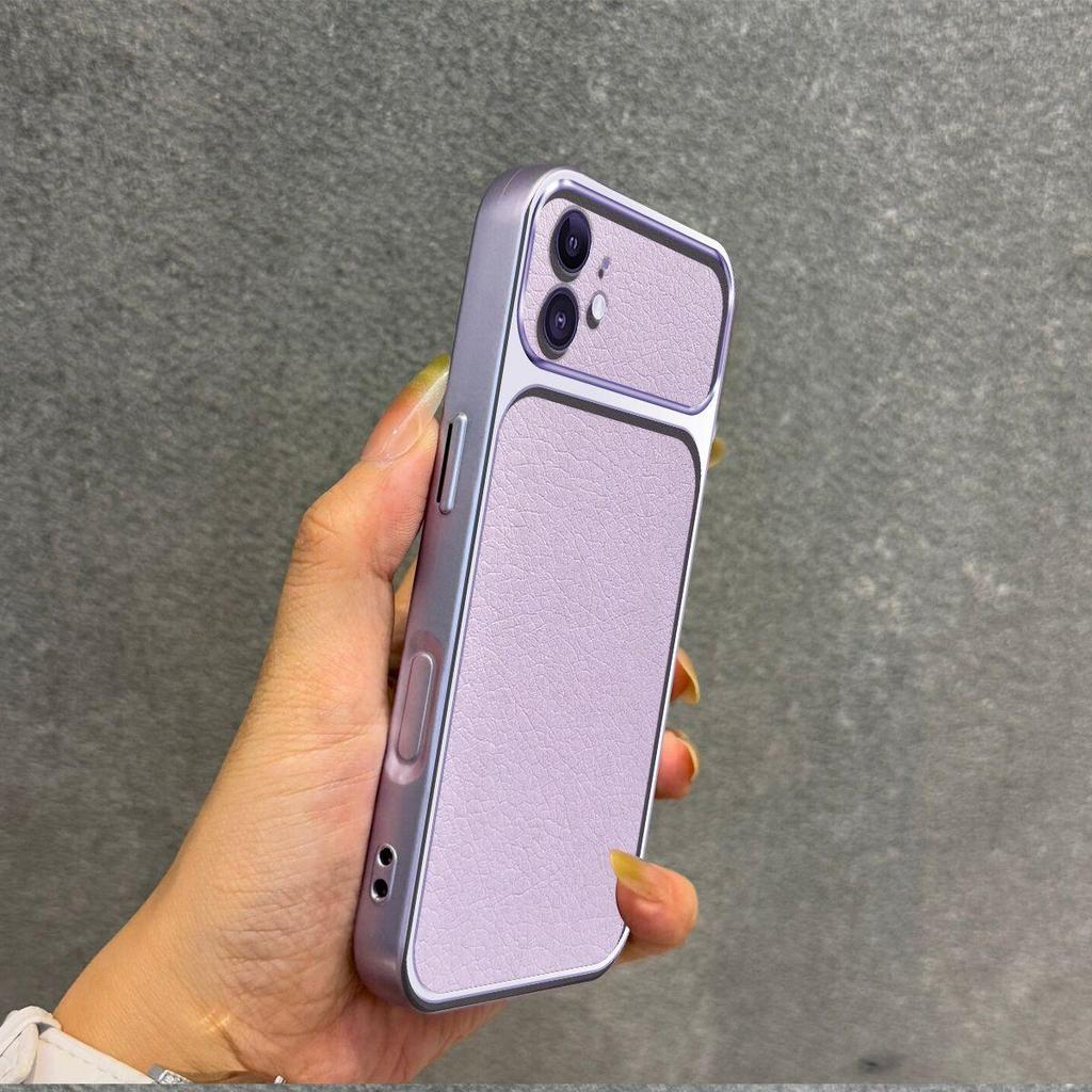 Luxury Faux Leather Case for iPhone 12,11 Shockproof Big Window