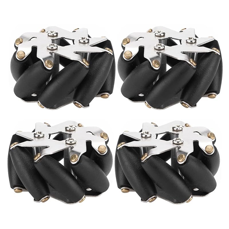 

rc card drive wheel 4pcs 48mm Durable Steel Mecanum Wheels Set Left and Right Wheels Durable for Robot Car 14209 long time use