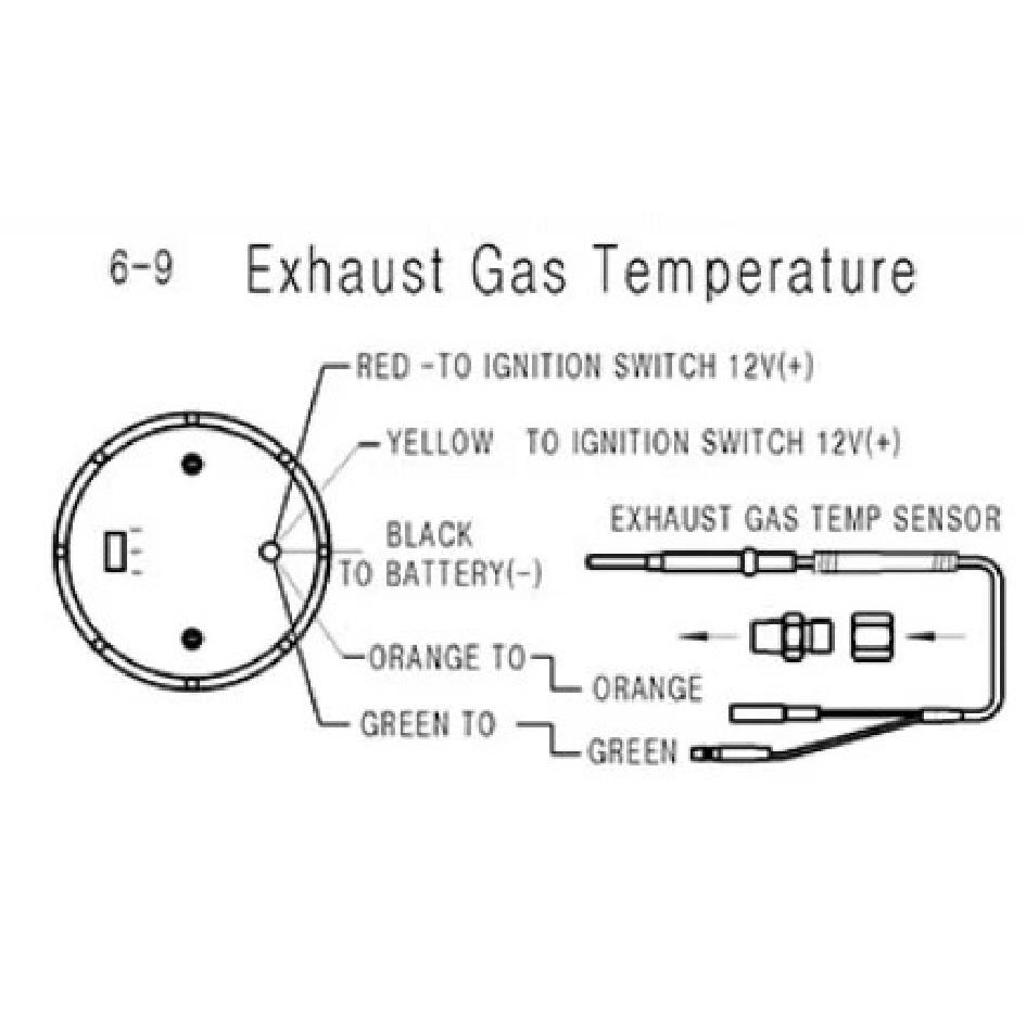 2'' 52mm Car High Performance Exhaust Gas Temp Gauge 300-1300 Celsius 7 Colors Pointer EGT Gauge Meter With Stepper Motor
