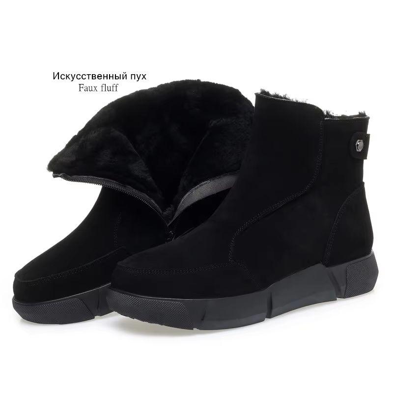 Fashion AIYUQI Snow Boots Women Winter 2025 New Genuine Leather Women's Ankle Boots Large Size Wool Warm Non Slip Women's Booties