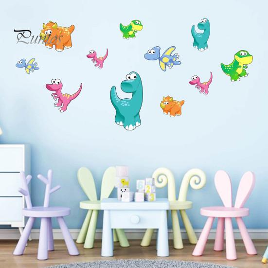 Easy to Apply Wall Graphics for Home Luminous Cartoon Dinosaur Sticker, Self-Adhesive Decorative Indoor And Outdoor Decorations Waterproof PVC Decals
