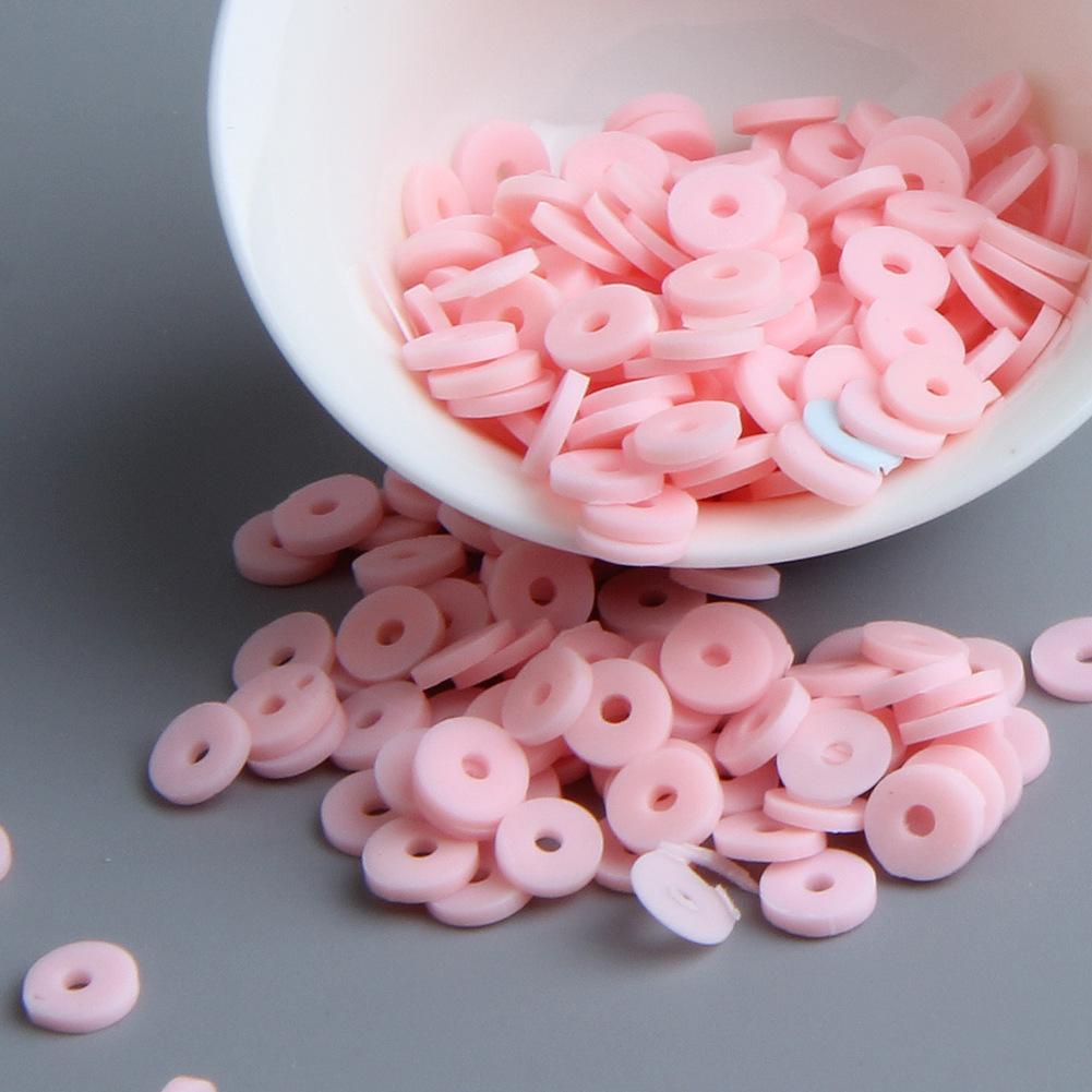 10g DIY Solid Color Polymer Clay Beads for Bracelets & Necklaces - Handmade Spacer Beads