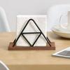 Triangular Napkin Holder with Stable Base Compact Portable Hassle-free Use Simple Design Metal Table Napkin Holder Party Decor