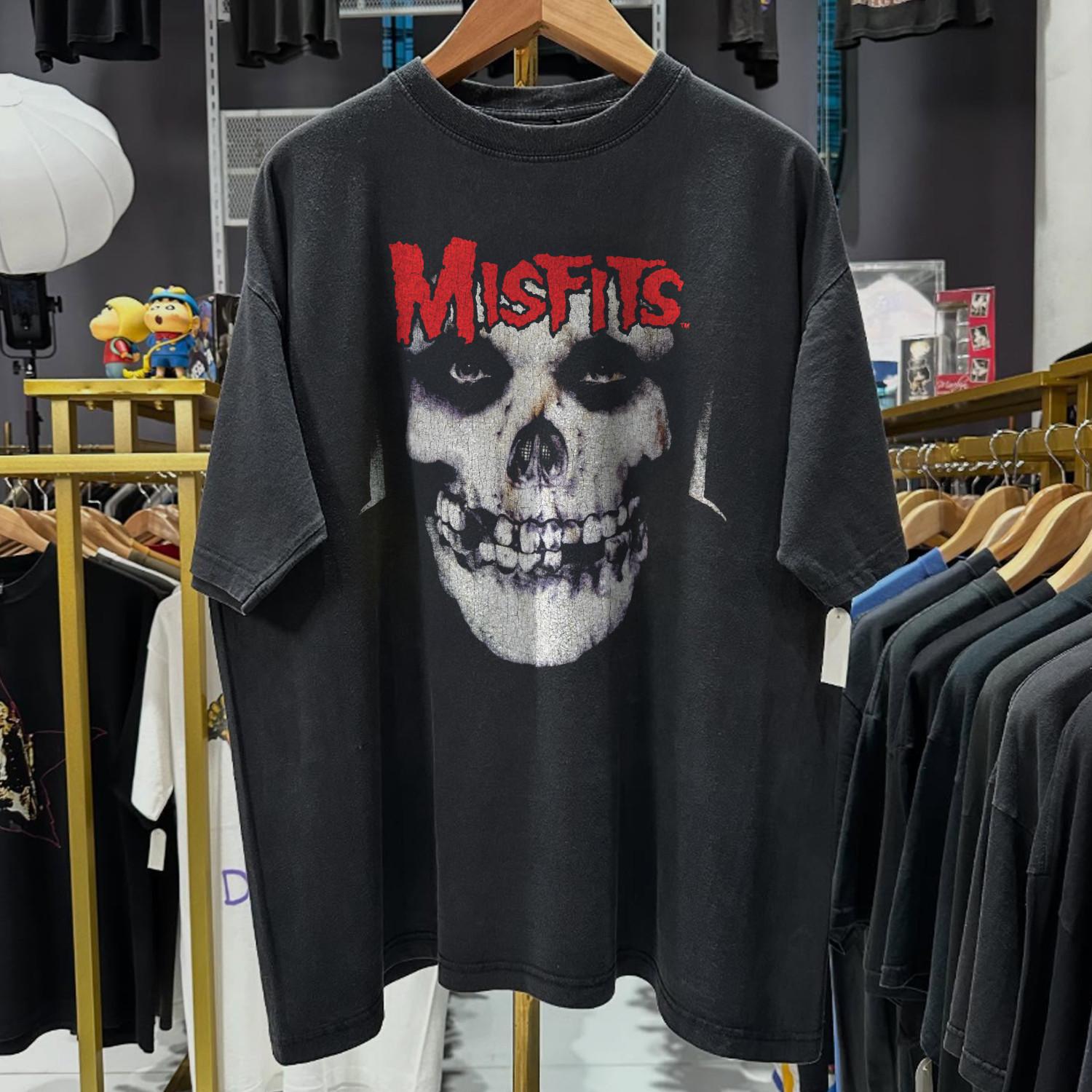 95 Misfits Cyclopian Music Aged T-Shirt Black M 2XL