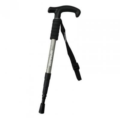           CapTain STag Feelbosco Trekkingstock T-Griff compacT 4 STage Gleittyp Um 2313 Silber 1 Stück [Trekkingstockform T-Typ]