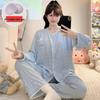 Women's Cloud Cotton Lace Pajama Cardigan Set - Spring & Autumn Collection