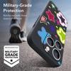Blended Colorful Stars Pattern Case For iPhone 17 Pro Max Magnetic For Magsafe Silicone Cover For iPhone 16 Pro Max Funda iPhone 15 14 13 12 11 16E
