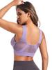 Padded Sports Bras for Women High Impact Seamless Yoga Bra with Removable Cups Athletic Crop Tank Tops Gym Workout Brassieres