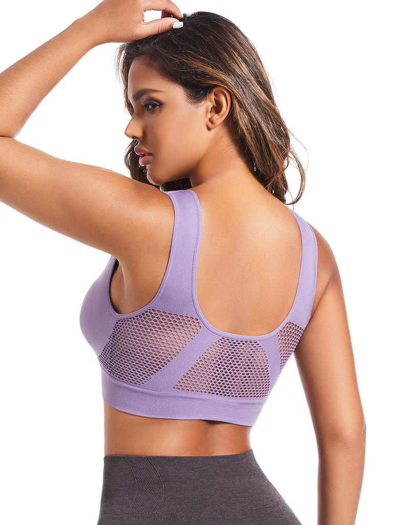 Padded Sports Bras for Women High Impact Seamless Yoga Bra with Removable Cups Athletic Crop Tank Tops Gym Workout Brassieres