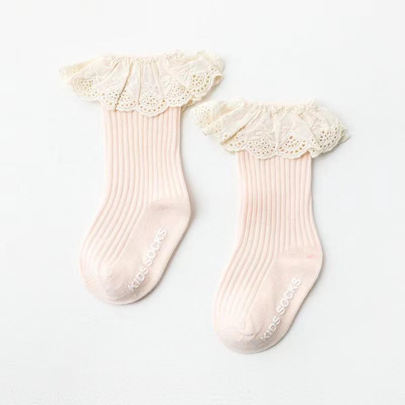 Girls Knee High Long Soft Cotton Lace Baby Children Socks Baby Socks New Kids Toddlers Baby Girl Socks 0 To 3 Years Fall Clothes