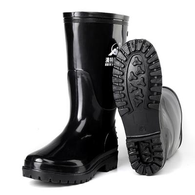Modische Halbschaft-Regenstiefel für Herren 2025 schwarz mittelhoch Arbeitsschutz-Regenstiefel Angeln Wasserschuhe Gummischuhe