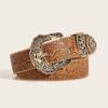 Punk Style Pu Leather Belt With Metal Buckle For Casual Youth Fashion