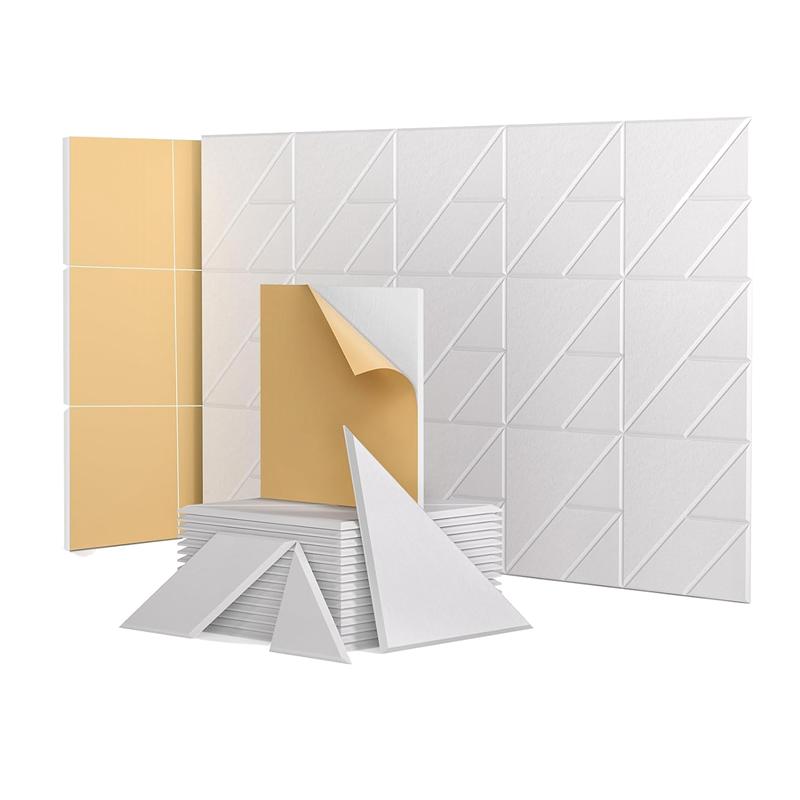Classy-12 Pack Soundproof Wall Panels 12X12x0.4Inch Self-Adhesive Sound Proof Panels Acoustic Panels For Home, Office