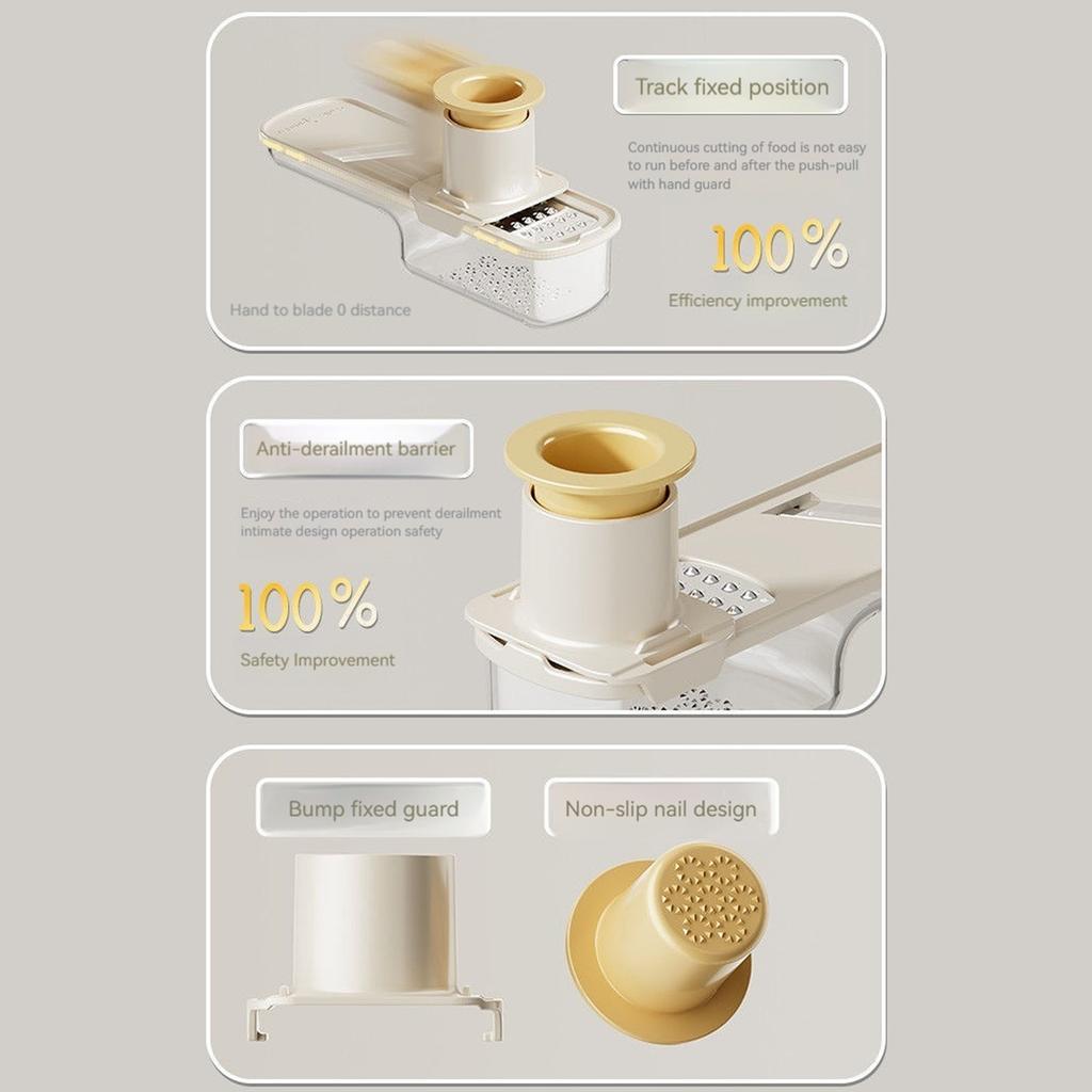 3-in-1 Multifunctional Garlic Mincer Tool Manual Garlic Ginger Grinder Kitchen Tool for Slicing Chopping and Grinding Garlic