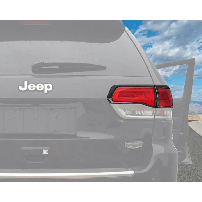 2PCS Car Rear Tail Light Lamp Guard Cover Bezel for Jeep Grand Cherokee 2014 2015 2016 2017 2018 2019 2020 Exterior Accessories
