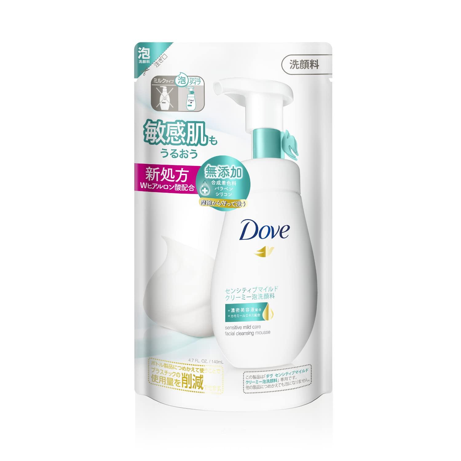 

Dove Sensitive Mild Creamy Foaming Facial Cleanser Refill for Sensitive Skin 140mL