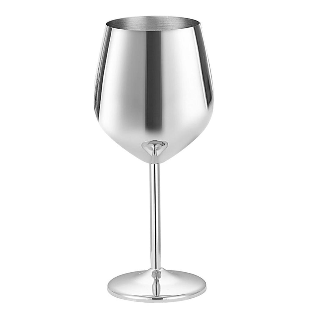 1/2pcs Stainless Steel Cocktail Glasses Red Wine Champagne Glass Drinkware Shatterproof Metal Cups For Home Bar Dinner Party