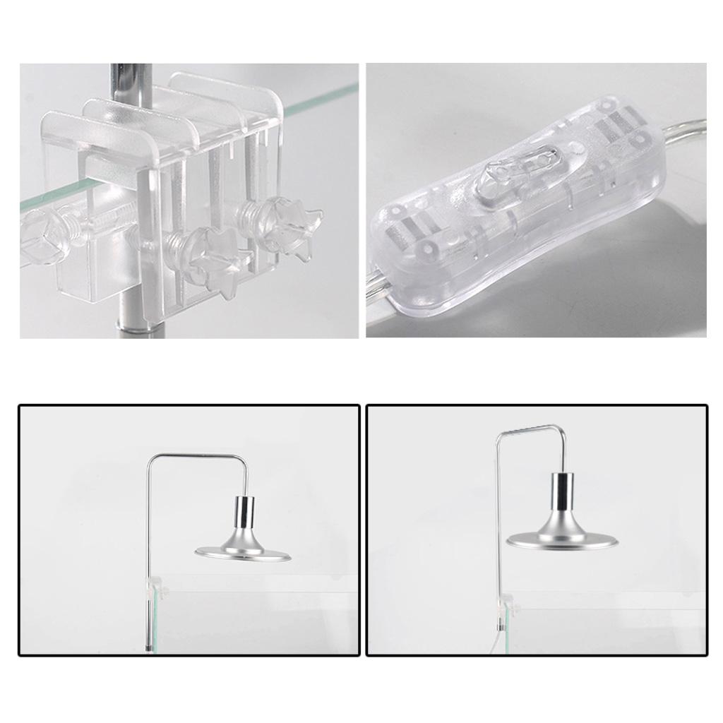 Clip On Aquarium LED Light for Water Plant Grass Growth Lighting Lamp for Turtles Reptiles FishTanks Landscape Accessory