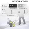 Snow Blower Accessory with Rubber Paddles and Metal Straps to Minimize Impeller Clearance for Improving Throwing Power
