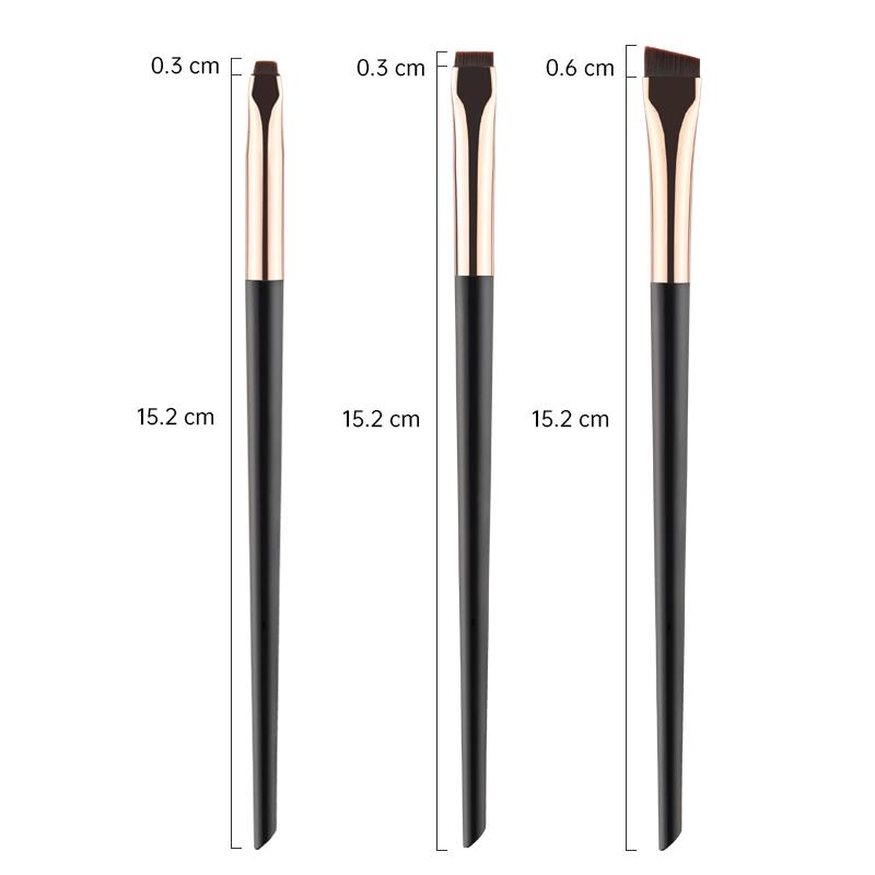 3 Brush Set Eyeliner Brushes for Eyebrows and Eyes