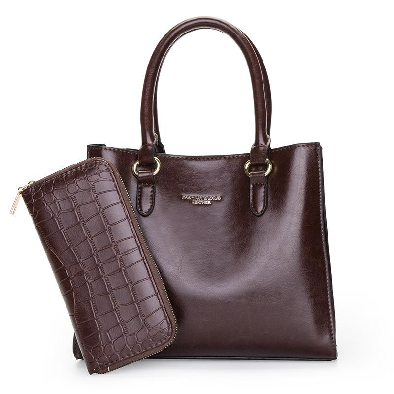 Sacs pour femmes 2021 Nouveau Sac Mère et Fille en Cuir PU Couleur Unie Grand Capacité Sac à Bandoulière Sac de Shopping