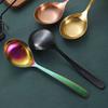 Rainbow Stainless Steel Soup Spoon Mixing Drinking Tools Metal Big Dessert
