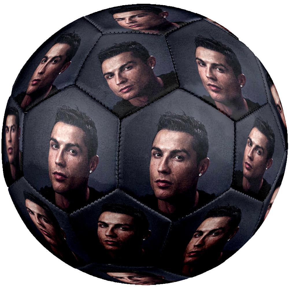 Cristiano Ronaldo Pallone da Calcio Taglia 5 Cucito a Macchina Universale per Interni/Esterni Regali per Appassionati di Calcio Regalo Perfetto per Amici e Famiglia