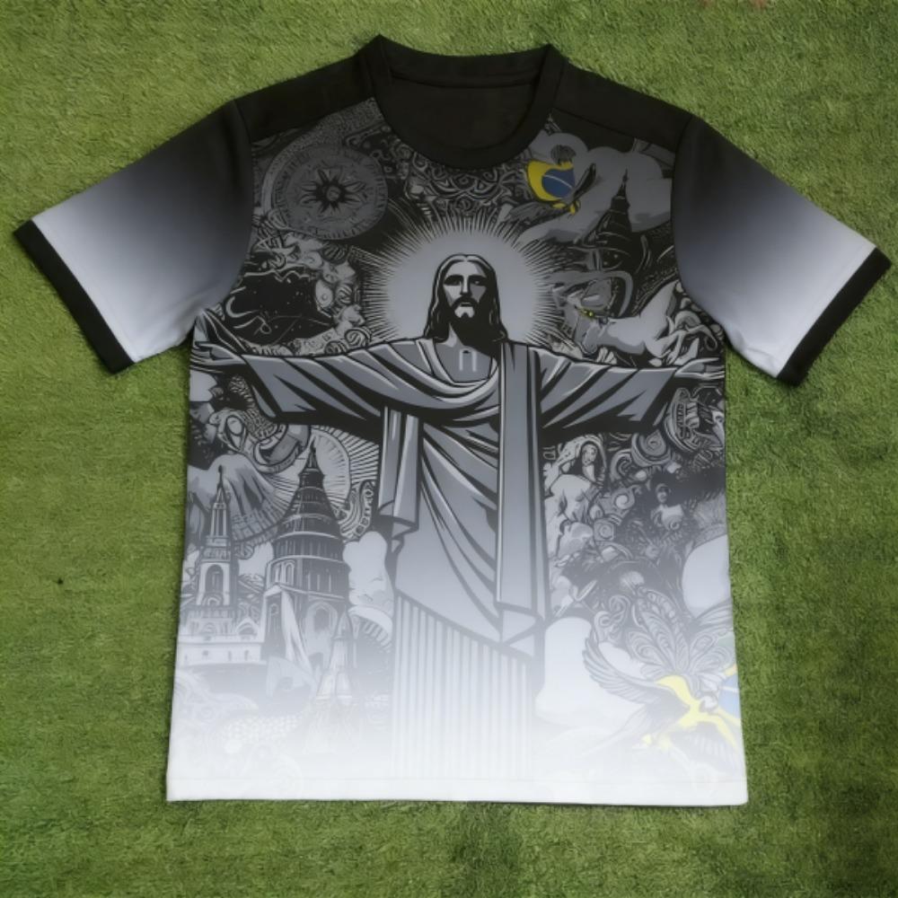 Funny JESUS Fashion European Style Printed Men's T-shirt Summer Casual Outdoor Men's Short Sleeved Tees Top Pullover Women's Clothing