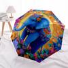 1 PC Automatic Folding Umbrella - Elephant Pattern, Portable & Foldable Design with 8 Ribs, Christmas Birthday Gifts