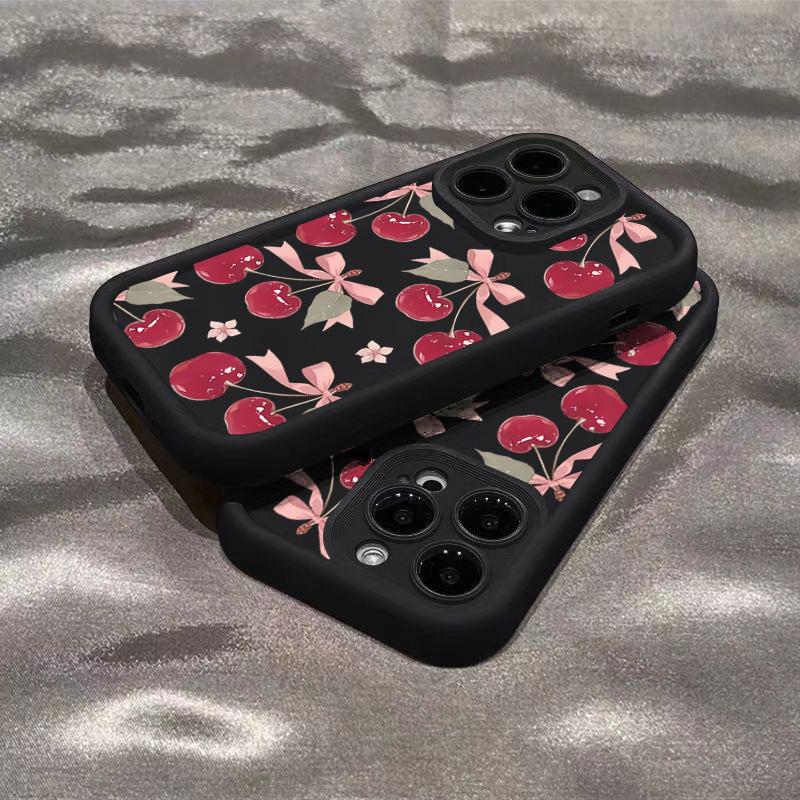 Ins Style Small Cherry Phone Case for Samsung Galaxy S26 S25 S24 S23 S22 Ultra Plus FE A16 A36 A56 A52 A53 A35 A55 5G Soft Cover