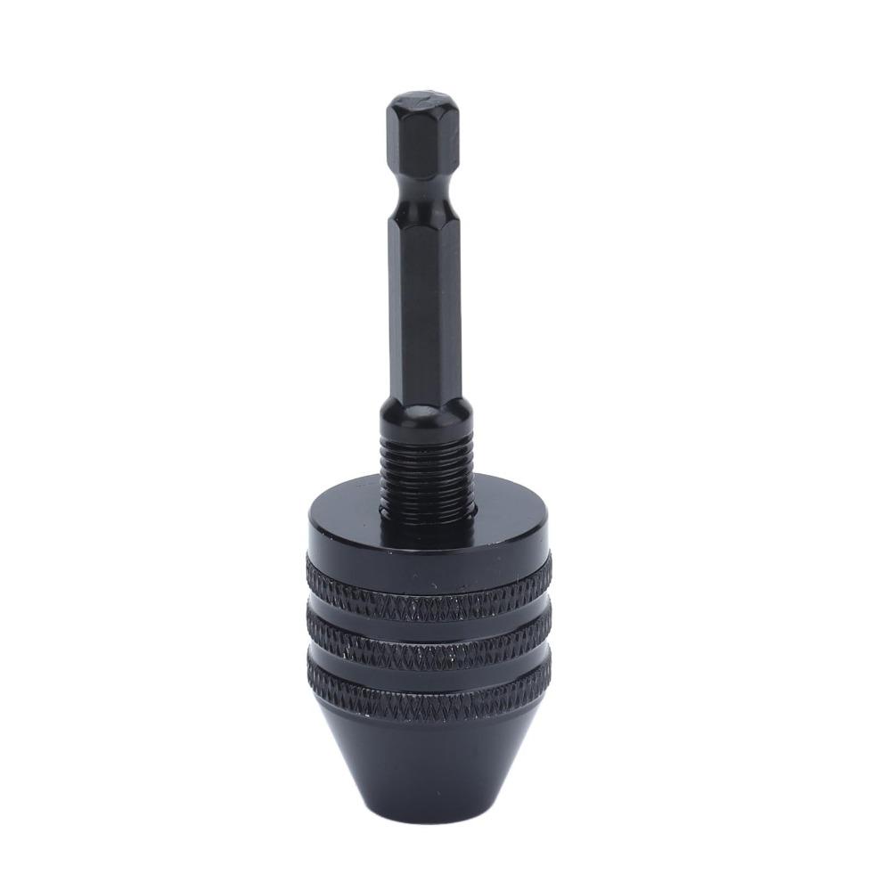 Black Hex Shank Chuck 1/4 Inch Drill Bit Chuck Tool Keyless Drill Chuck  Grinding Machine