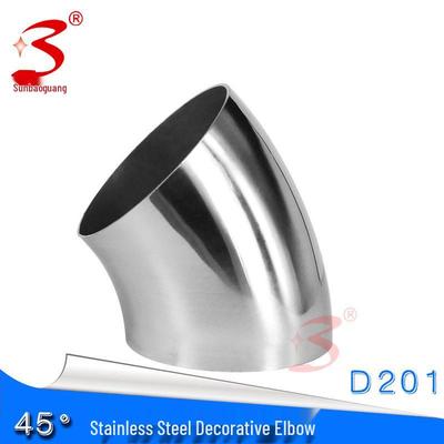 Gomito Decorativo in Acciaio Inossidabile 304 a 45° con Diametro 63/63.5/76/89 mm per Saldatura