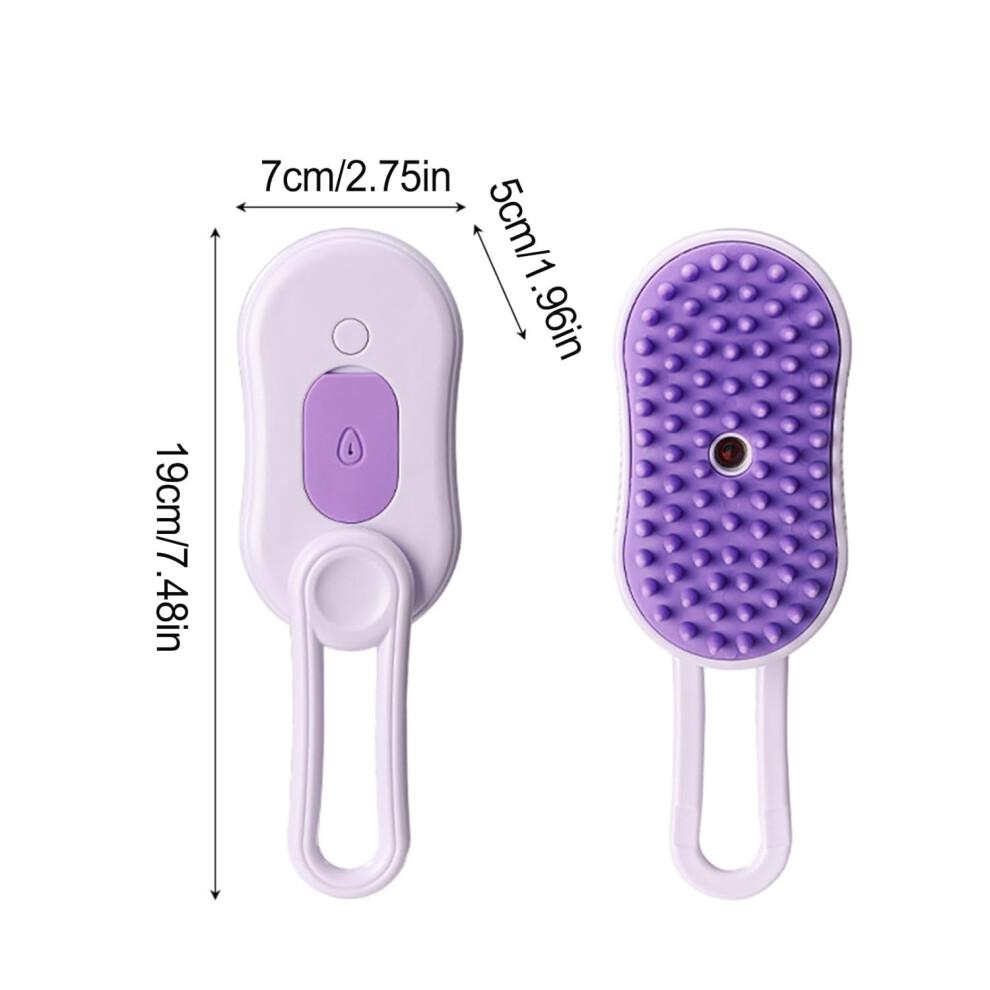 Cat Water Brush, 3-in-1 Pet Steamer Mist Brush for Dogs and Cats, Self-Cleaning De-Shedding Comb, Durable Material