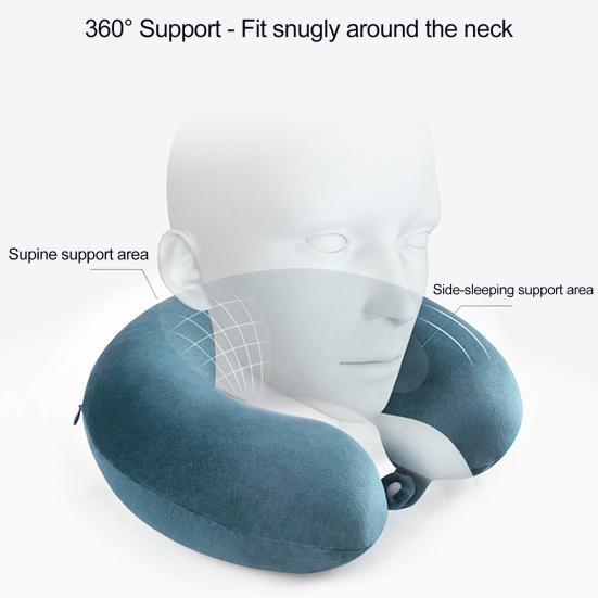 U Shaped Neck Pillow, Solid Color Travel Pillow, Breathable Neck Support Pillow, Portable Headrest for Travel Office Home Planes Trains Self-Driving