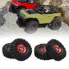 4pcs 55mm Front Rr Rubber Tires and 24 Hole Wheel Rims Set for  AL SCX24 1/24 RC Car