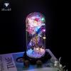 Rose Flower Preserved in Glass Dome with Night Light - Mother's Day or Birthday Gift Ornament