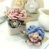 Luxuriöse Elegante Rosenbrosche Große Doppelt Verwendbare Stoffblumenbrosche Handgefertigte Blumen-Haarspange Damenbekleidung Accessoires