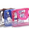 Clear PVC Toiletry and Makeup Bag Set (3-Pack) - Waterproof Storage for Beach Toys (Large)