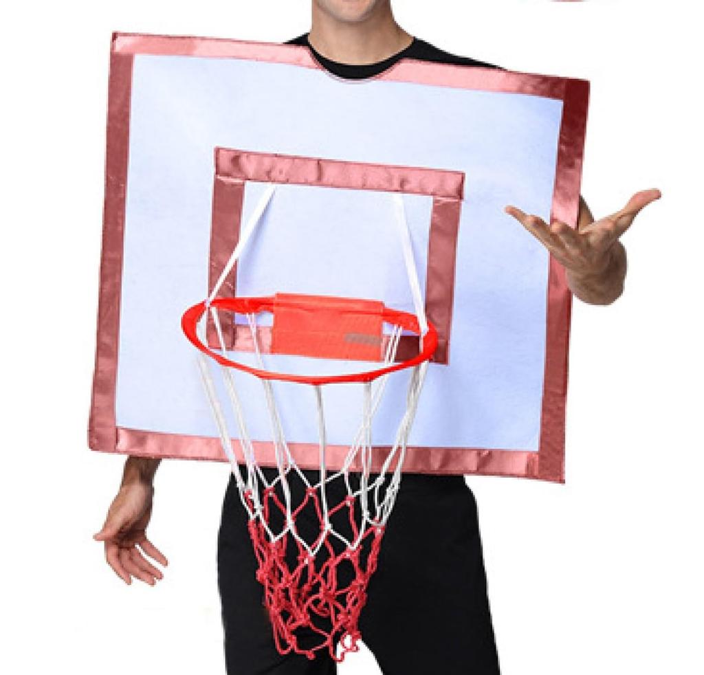 (RONGUI) Halloween Cosplay, Fun Adult Basketball Goal Party Supplies, Fun Costume (Basketball Goal x Ball)